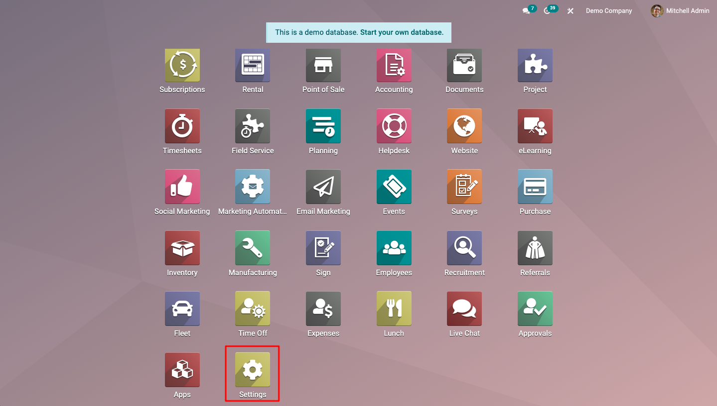 Mengaktifkan Developer Mode di odoo ALPHASOFT